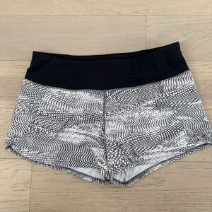 Lululemon Athletica Black and Gray Athletic Shorts